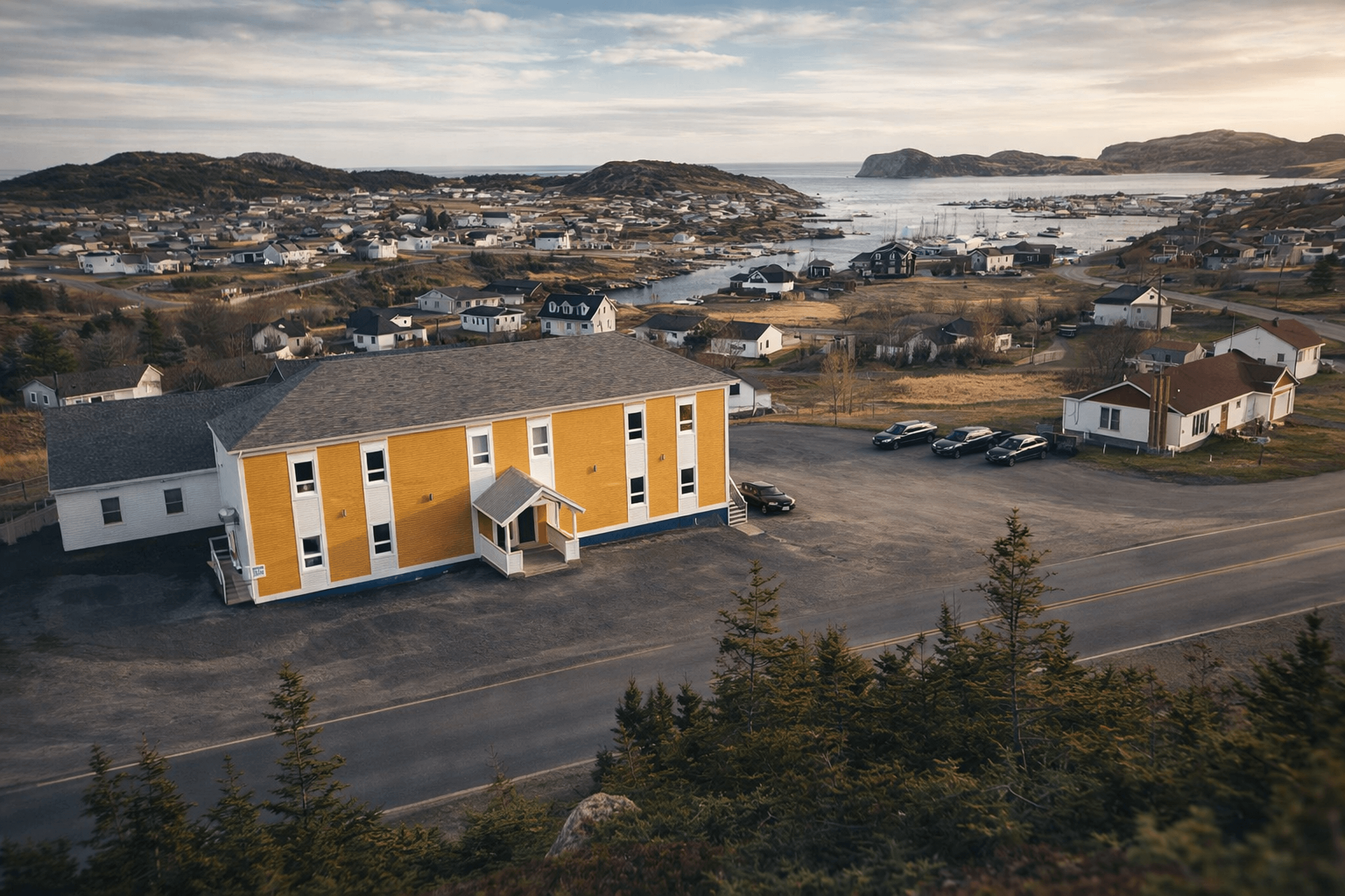 Great Auk Winery overlooking Twillingate harbour and coastline